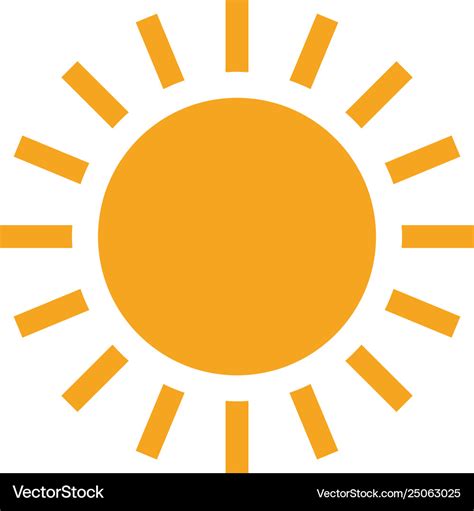 Sun clip art design isolated Royalty Free Vector Image