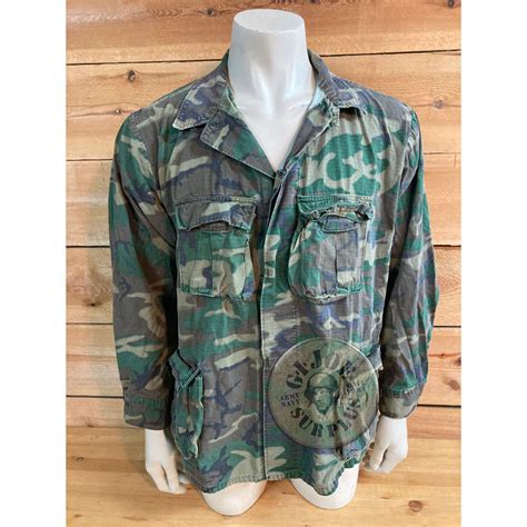 INTERMEDIATE ERDL CAMO COMBAT JACKET XLARGE USED