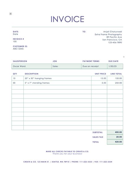 Word Invoice Templates | Free Download Nude Photo Gallery