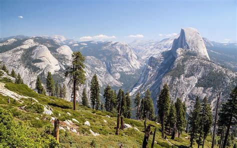 Mountains, trees, valley, Yosemite National Park, California, USA wallpaper | nature and ...