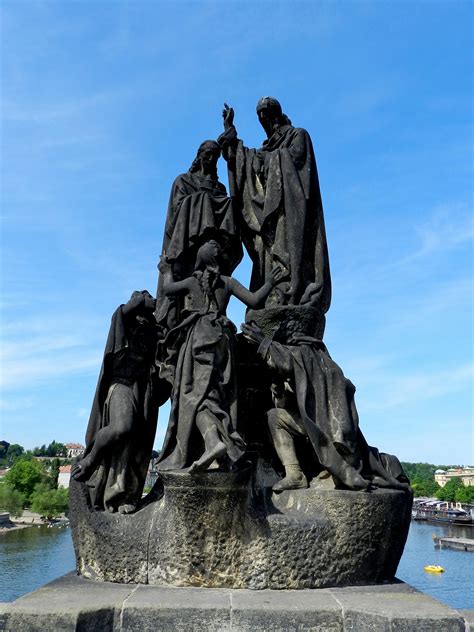 One of many statues on the Charles bridge in Prague | Prague czech republic, Prague, Heart of europe