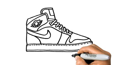 How to DRAW a JORDAN 1 Shoes Easy Step by Step - YouTube