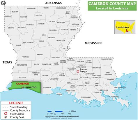 Cameron Parish Map, Louisiana | Louisiana, Cameron parish, Map