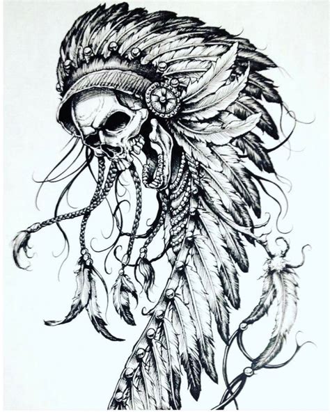 Pin by I'm EC on Pencil Drawing | Indian skull tattoos, Skull tattoos ...