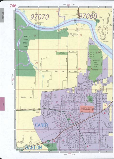 Map of Canby city, Oregon,detailed map with highways streets shopping centers