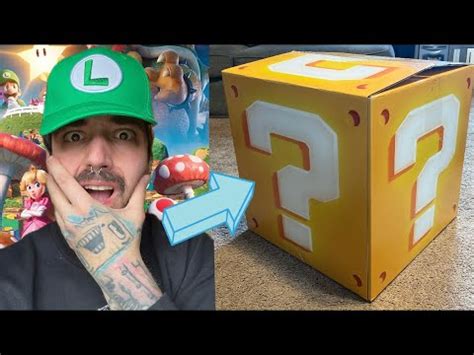 GIANT question block gift box from universal! (Unboxing) 🍄 - YouTube