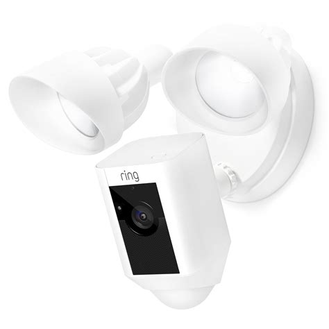 Ring Floodlight Cam - WiFi Smart Home Security Camera White - Wired ...