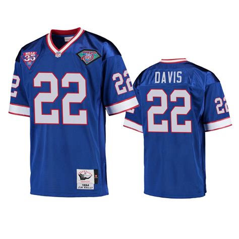 Buffalo Bills Vontae Davis Royal Vintage Replica Jersey - Men - Bluefink