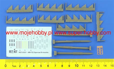 AIM-7E-2 Sparrow III missiles 4pcs F-4, F-15, F-16, F-14 RES/KIT -72-0321