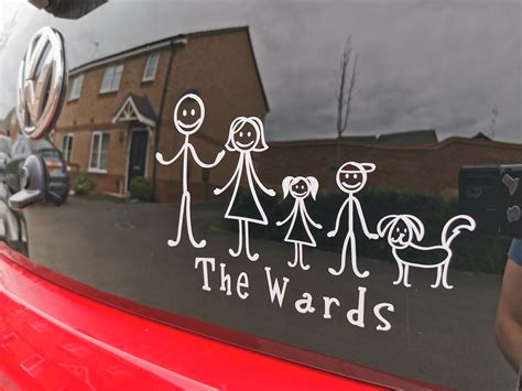 Family Stick Figure Decals Family Car Stickers My Family Car - Etsy