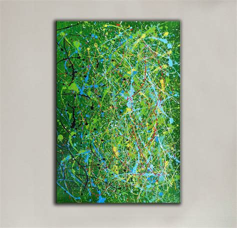 Paint drip painting,Dripping paint on canvas artist LA116