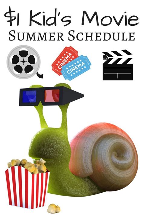 Cinemark & Regal Summer Kid's $1 Movie Schedule for 2017 | Movie schedule, Kids summer movies ...