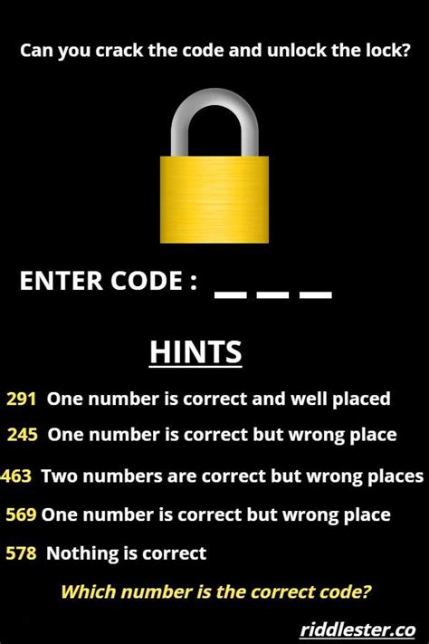 Crack the code puzzle answer - Riddlester