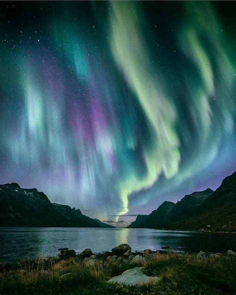 Northern lights in Tromso, Norway Amazing shot! 🇸🇯 By: @eventyr #science #physics #universe # ...