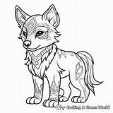 Tribal Inspired Design Wolf Coloring Pages  Free & Printable sketch template