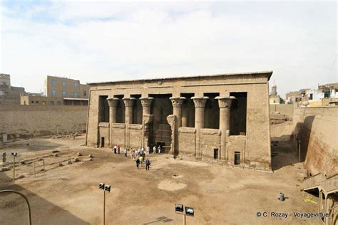 Esna Khnum Temple seen from the street Al Wzariea - Egypt