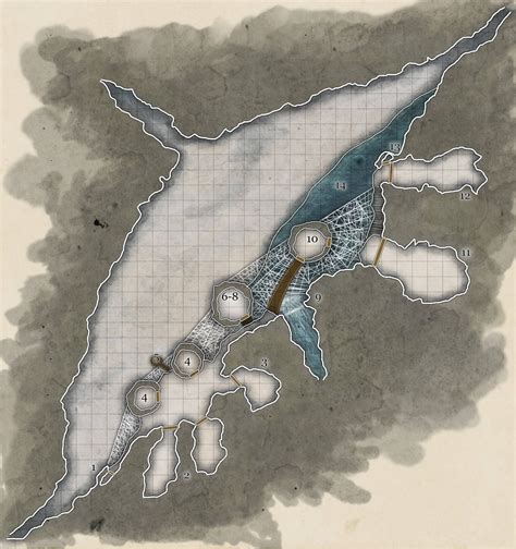 High-res of Velkynvelve from Out of the Abyss | Fantasy map, Tabletop rpg maps, Dungeon maps