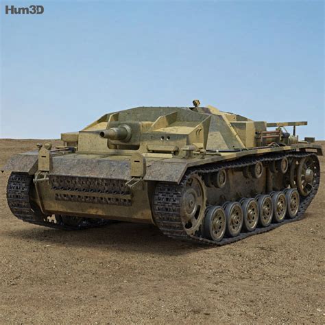 StuG III 3D model - Military on Hum3D