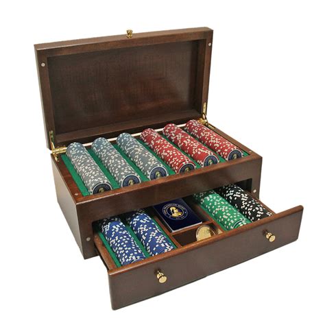 Franklin Mint Poker Chip Set in Beautifully Crafted USA Made Wood Case – Wood Expressions