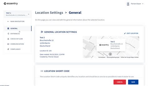 Location Settings | Check-in Flow – essentry user guide