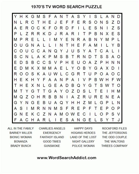 Printable Word Searches For Adults Large Print - Word Search Printable