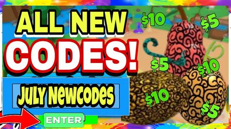 *JULY NEW CODES* BLOX FRUITS CODES 2020! July New Update 10 [ROBLOX] - YouTube