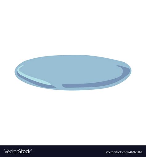 Puddle of clear water in shape of oval flat Vector Image