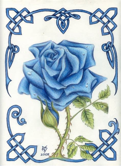 Blue Rose | Rose anime, Clip art flowers, Flower art