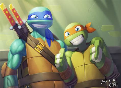 leo and mikey | Teenage mutant ninja turtles art, Teenage ninja turtles ...