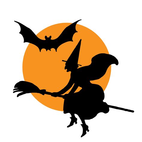 Halloween Witch Broomstickクリップアート 無料画像 - Public Domain Pictures