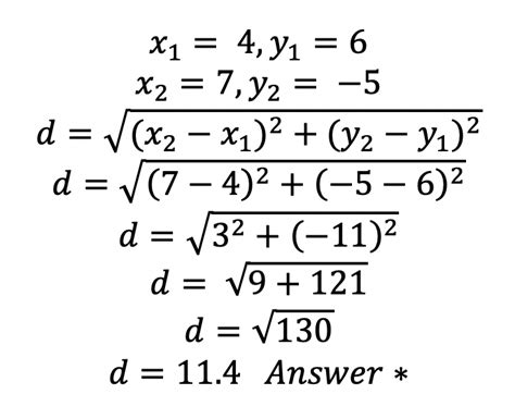 The Distance Formula