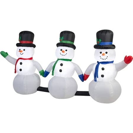 Gemmy Airblown Inflatables Christmas Inflatable 8' Light Show Snowman ...