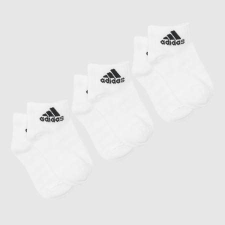 White & Black adidas Kids Ankle Socks 3 Pack Socks | schuh