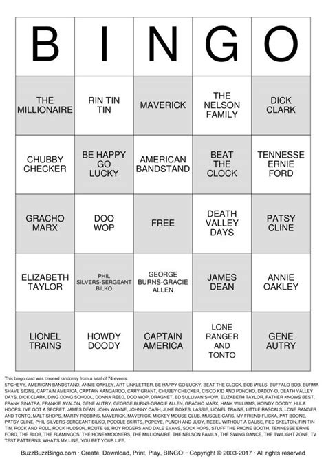 50 Free Printable Bingo Game Sheets