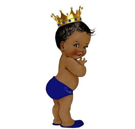 10" Tall African American Baby Boy Prince Image Edible Frosting Cake Topper - Walmart.com