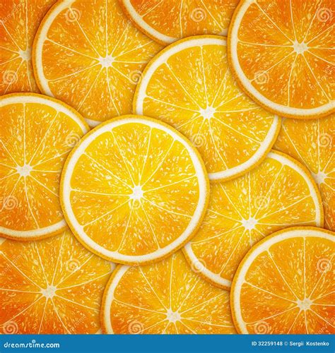 Orange Fruit Slices Background Stock Vector - Illustration of healthy ...