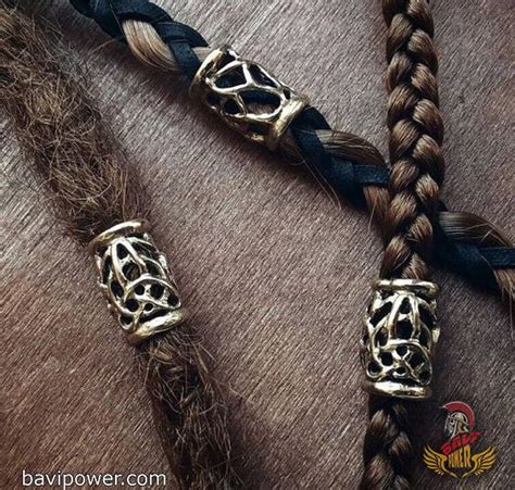 How to wear Rune Beads like a Viking | Beard jewelry, Hair beads, Dread braids