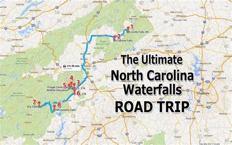 Ultimate North Carolina Waterfall Road Trip Map | North carolina waterfalls, Nc waterfalls ...