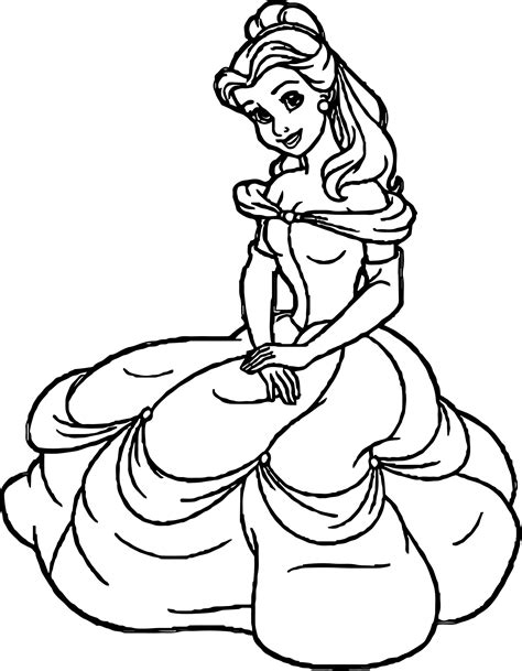 Disney Princess Belle Coloring Pages - New Coloring Free SVG Files