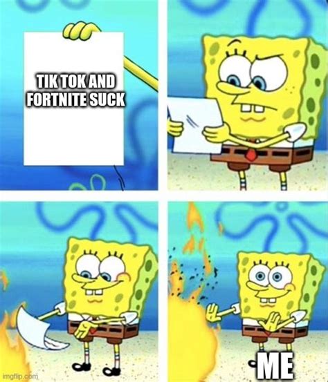 Sorry but it's true Tik-Tok and fortnite do not suck it's just your opinions - Imgflip