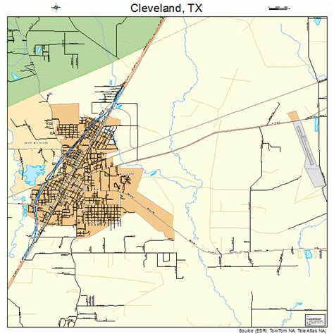 Cleveland Texas Street Map 4815436