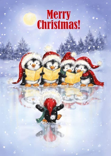 Christmas Penguin, Christmas Art, Christmas And New Year, Christmas Seasons, Vintage Christmas ...