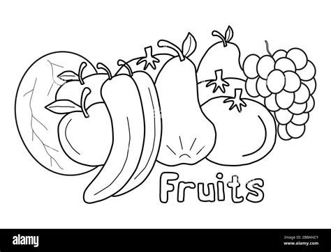 Fruits coloring book for children Stock Vector Image & Art - Alamy