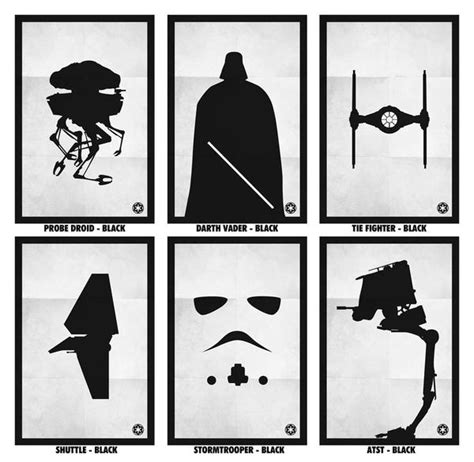 Black & White Star Wars Poster Set | Gadgetsin