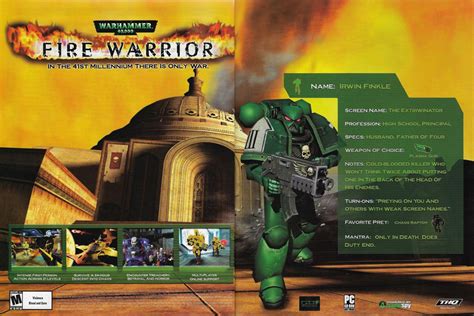 Warhammer 40,000: Fire Warrior (2003) promotional art - MobyGames