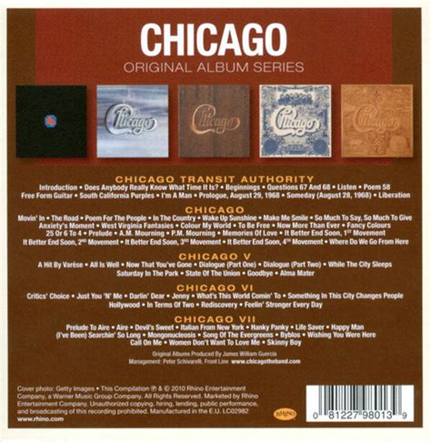 Chicago: Original Album Series - 5CD – cavo.ae