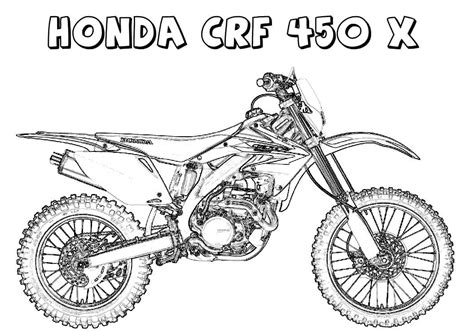 Honda CRF 450X Dirt Bike Coloring Page - Free Printable Coloring Pages ...