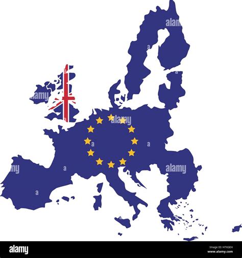 Mapa Brexit icono. Unión Europea Europa nación y gobierno de la UE tema ...