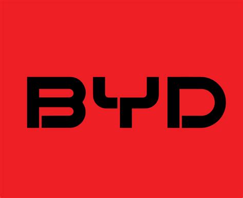 BYD Brand Logo Car Symbol Name Black Design China Automobile Vector ...