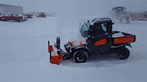 Kubota RTV with Snow Blower - YouTube